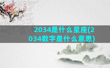 2034是什么星座(2034数字是什么意思)