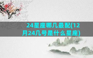 24星座哪几最配(12月24几号是什么星座)