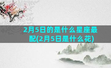 2月5日的是什么星座最配(2月5日是什么花)