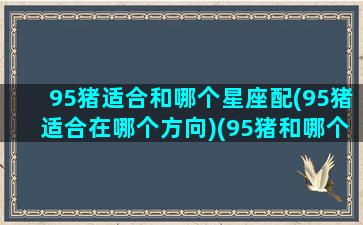 95猪适合和哪个星座配(95猪适合在哪个方向)(95猪和哪个属相最配)