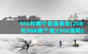 98k和哪个星座最配(208和98K哪个强)(98k强吗)