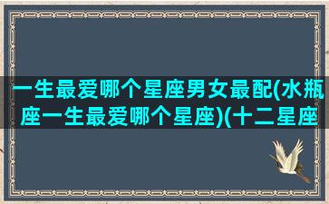 一生最爱哪个星座男女最配(水瓶座一生最爱哪个星座)(十二星座谁最爱水瓶女)