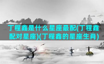 丁程鑫是什么星座最配(丁程鑫配对星座)(丁程鑫的星座生肖)