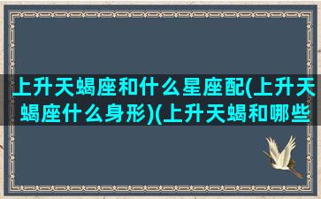 上升天蝎座和什么星座配(上升天蝎座什么身形)(上升天蝎和哪些上升星座最能和的来)