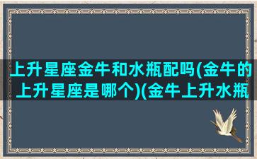 上升星座金牛和水瓶配吗(金牛的上升星座是哪个)(金牛上升水瓶座女生性格)