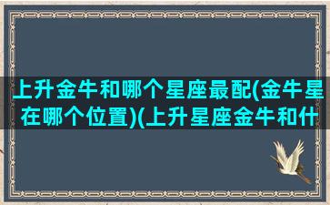 上升金牛和哪个星座最配(金牛星在哪个位置)(上升星座金牛和什么星座合适)