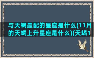 与天蝎最配的星座是什么(11月的天蝎上升星座是什么)(天蝎10月和11月)