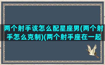 两个射手该怎么配星座男(两个射手怎么克制)(两个射手座在一起谈恋爱什么感觉)