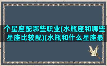 个星座配哪些职业(水瓶座和哪些星座比较配)(水瓶和什么星座最搭配)