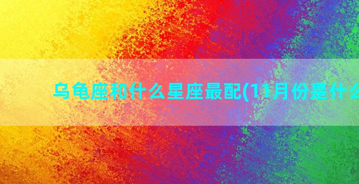 乌龟座和什么星座最配(11月份是什么星座)