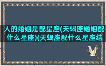 人的婚姻是配星座(天蝎座婚姻配什么星座)(天蝎座配什么星座结婚)