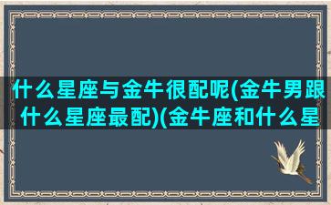 什么星座与金牛很配呢(金牛男跟什么星座最配)(金牛座和什么星座合适恋爱)