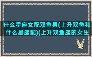 什么星座女配双鱼男(上升双鱼和什么星座配)(上升双鱼座的女生和上升处女座的男生)