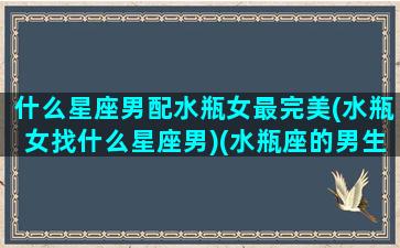 什么星座男配水瓶女最完美(水瓶女找什么星座男)(水瓶座的男生与什么星座的女生最配)