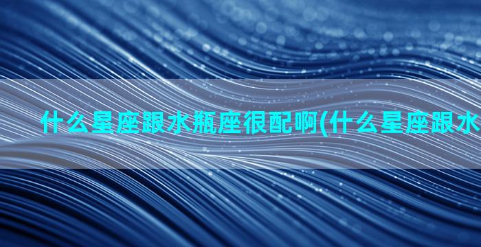 什么星座跟水瓶座很配啊(什么星座跟水瓶座不和)