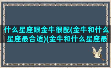 什么星座跟金牛很配(金牛和什么星座最合适)(金牛和什么星座最合得来)