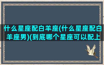 什么星座配白羊座(什么星座配白羊座男)(到底哪个星座可以配上白羊的深情)