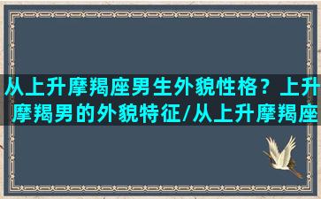 从上升摩羯座男生外貌性格？上升摩羯男的外貌特征/从上升摩羯座男生外貌性格？上升摩羯男的外貌特征-我的网站