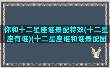 你和十二星座谁最配特效(十二星座有谁)(十二星座谁和谁最配图)