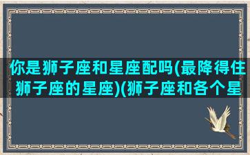 你是狮子座和星座配吗(最降得住狮子座的星座)(狮子座和各个星座配对)