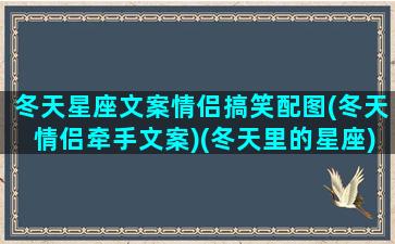 冬天星座文案情侣搞笑配图(冬天情侣牵手文案)(冬天里的星座)