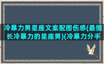 冷暴力男星座文案配图伤感(最擅长冷暴力的星座男)(冷暴力分手的星座男)