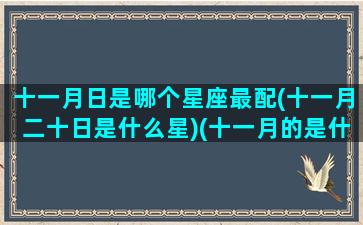 十一月日是哪个星座最配(十一月二十日是什么星)(十一月的是什么星座呢)