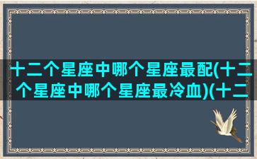 十二个星座中哪个星座最配(十二个星座中哪个星座最冷血)(十二星座哪个星座最般配)