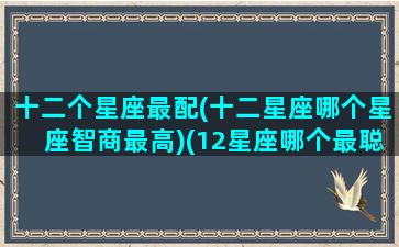 十二个星座最配(十二星座哪个星座智商最高)(12星座哪个最聪明哪个最漂亮)
