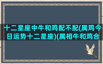 十二星座中牛和鸡配不配(属鸡今日运势十二星座)(属相牛和鸡合得来吗)