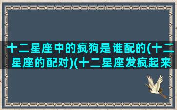 十二星座中的疯狗是谁配的(十二星座的配对)(十二星座发疯起来谁最厉害)