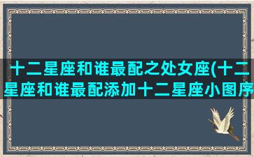 十二星座和谁最配之处女座(十二星座和谁最配添加十二星座小图序)(十二星座与处女座的关系)