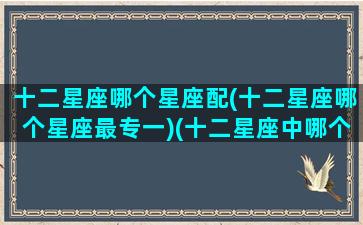 十二星座哪个星座配(十二星座哪个星座最专一)(十二星座中哪个星座最配)