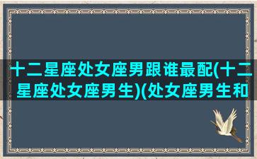 十二星座处女座男跟谁最配(十二星座处女座男生)(处女座男生和什么星座男生最配对)