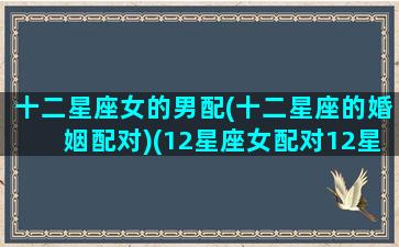 十二星座女的男配(十二星座的婚姻配对)(12星座女配对12星座男)