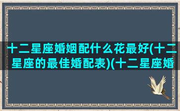 十二星座婚姻配什么花最好(十二星座的最佳婚配表)(十二星座婚姻搭配)