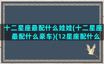 十二星座最配什么娃娃(十二星座最配什么豪车)(12星座配什么星座最好)