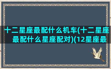 十二星座最配什么机车(十二星座最配什么星座配对)(12星座最配什么跑车)