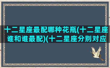 十二星座最配哪种花瓶(十二星座谁和谁最配)(十二星座分别对应什么花)