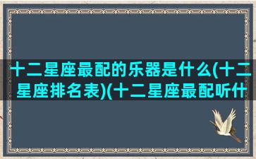 十二星座最配的乐器是什么(十二星座排名表)(十二星座最配听什么歌)