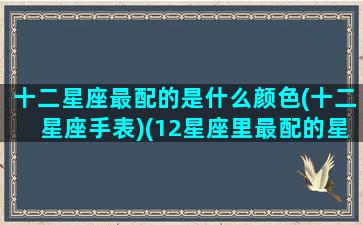 十二星座最配的是什么颜色(十二星座手表)(12星座里最配的星座)