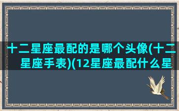 十二星座最配的是哪个头像(十二星座手表)(12星座最配什么星座配对)