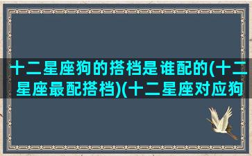 十二星座狗的搭档是谁配的(十二星座最配搭档)(十二星座对应狗)