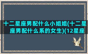 十二星座男配什么小姐姐(十二星座男配什么系的女生)(12星座配什么男生)