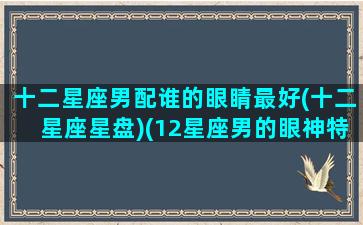 十二星座男配谁的眼睛最好(十二星座星盘)(12星座男的眼神特点)