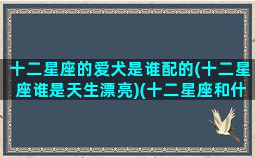 十二星座的爱犬是谁配的(十二星座谁是天生漂亮)(十二星座和什么犬最配)