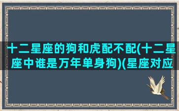 十二星座的狗和虎配不配(十二星座中谁是万年单身狗)(星座对应的狗)