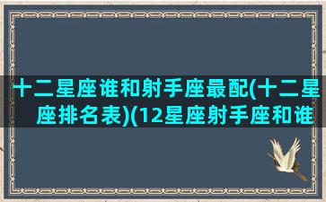 十二星座谁和射手座最配(十二星座排名表)(12星座射手座和谁最配)