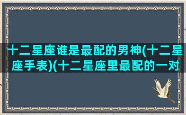 十二星座谁是最配的男神(十二星座手表)(十二星座里最配的一对)