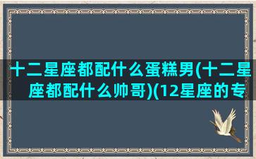 十二星座都配什么蛋糕男(十二星座都配什么帅哥)(12星座的专属蛋糕)